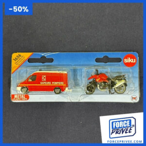 Coffret Sapeurs-Pompiers SIKU 1656 – Fourgon de Secours + Moto
